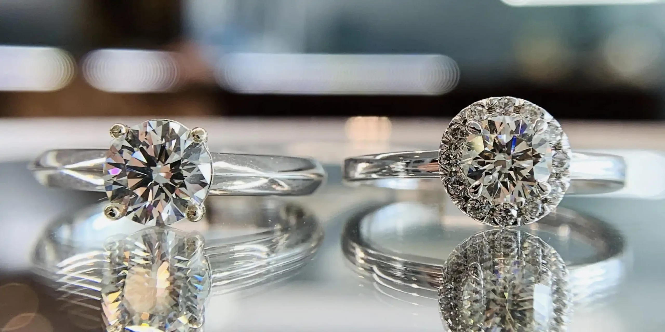 halo vs solitaire ring Halo Solitaire Engagement Rings