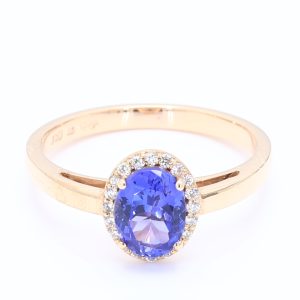 1.177ct Oval 18kt Rose Gold Natural Gemstone Ring