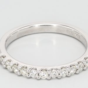 9kt White Gold Ladies Wedding Bands