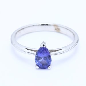 0.902ct Pear White Gold Gemstone Rings