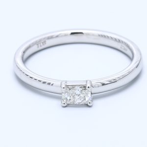 0.23ct Radiant Cut  White Gold Diamond Rings