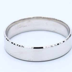 9kt White Gold Gents Wedding Bands