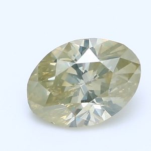 0.55ct Fancy Intense Brownish Yellow I1 Oval Cut Natural Certified Diamond