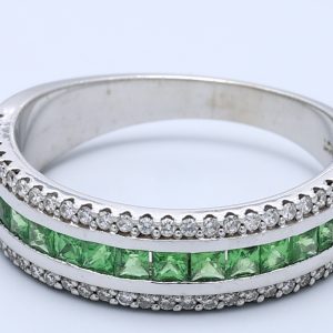 0.27ct Round  9kt White Gold Natural Gemstone Ring