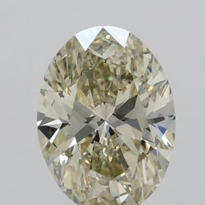 1.24ct N, brown SI1 Oval Cut Natural Certified Diamond