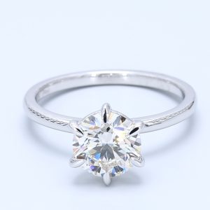1.70ct Round White Gold Natural Diamond Engagement Ring