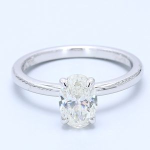 1.20ct Oval White Gold Natural Diamond Engagement Ring