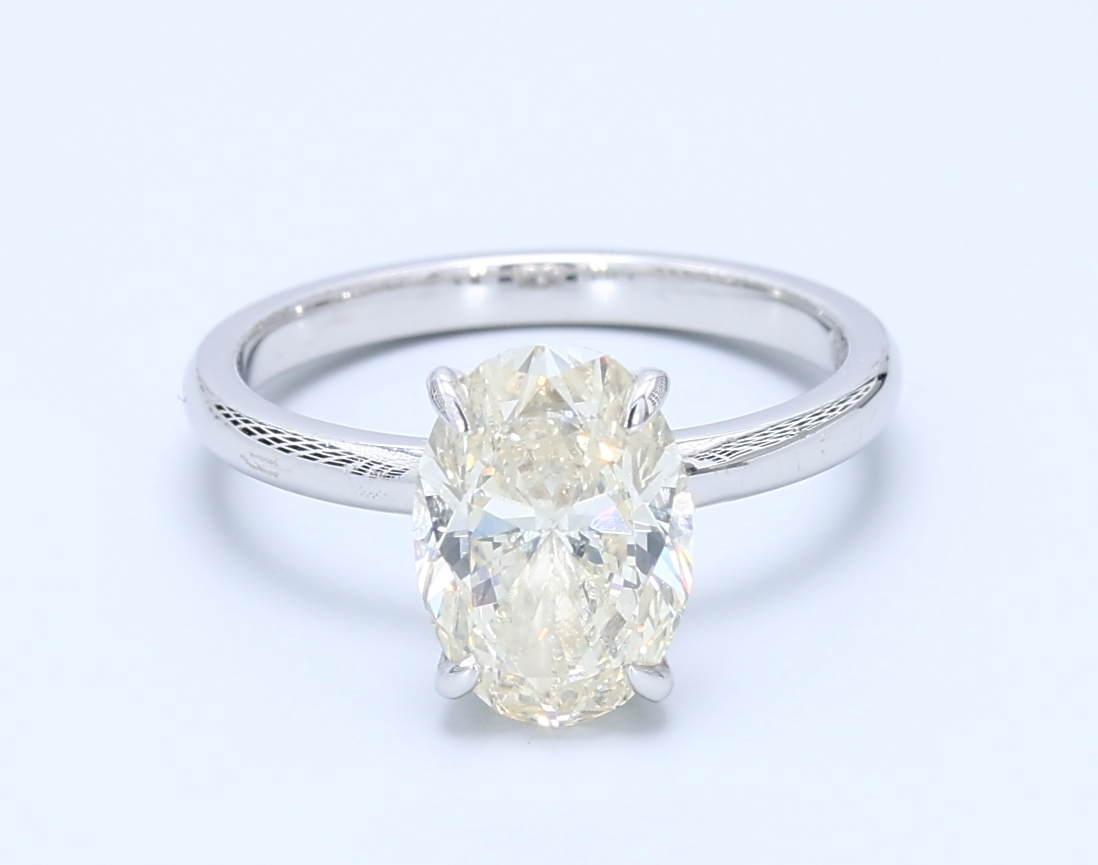 2.00ct Oval White Gold Natural Diamond Engagement Ring