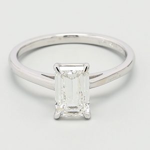 1.51ct Cushion Modified Brilliant White Gold Natural Diamond Engagement Ring