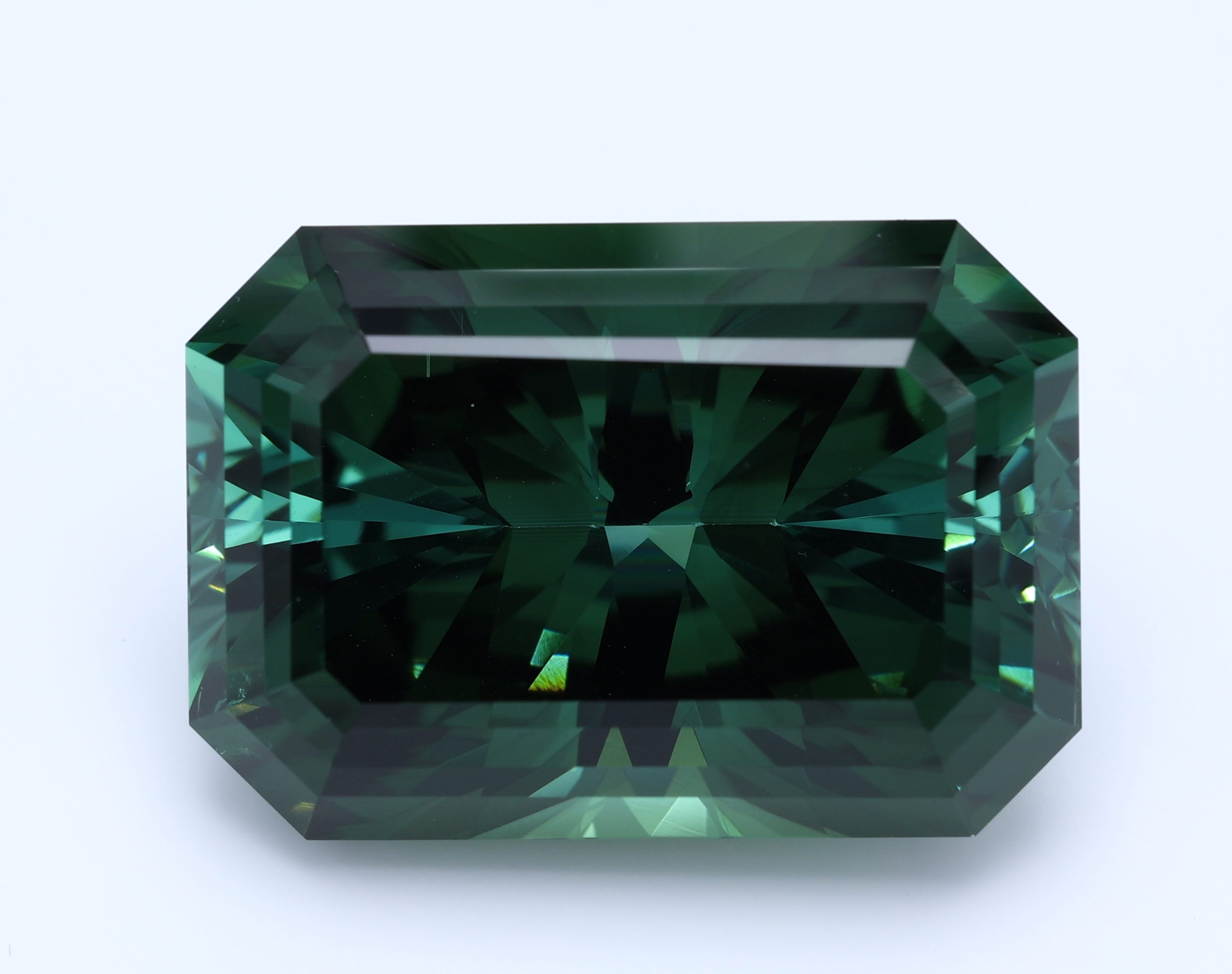 62.505ct Emerald Bluish Green Medium Dark Natural Certified Gemstone