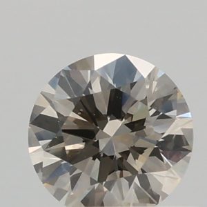 0.56ct M, Faint Brown VS2 Round Cut Natural Certified Diamond