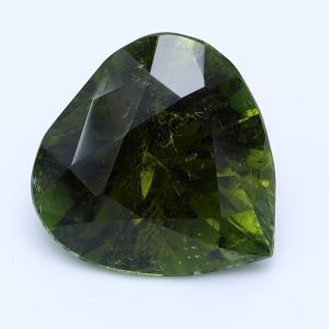 5.378ct Pear Dark Yellowish Green  Natural Certified Gemstone