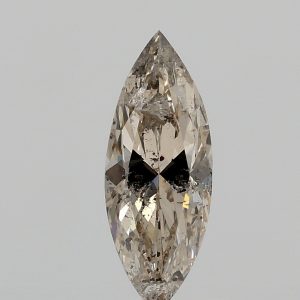 0.74ct Champagne I2 Marquise Cut Natural Certified Diamond