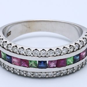 0.38ct Round White Gold Gemstone Rings